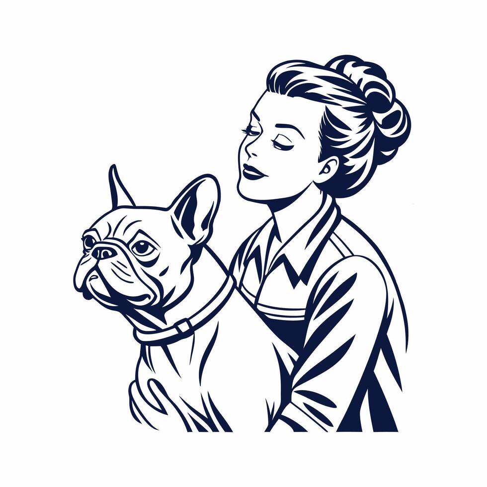 French Bull dog vector