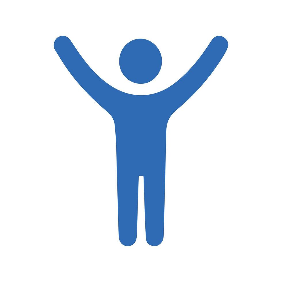 Abstract Standing Person Icon or Logo Design Template vector