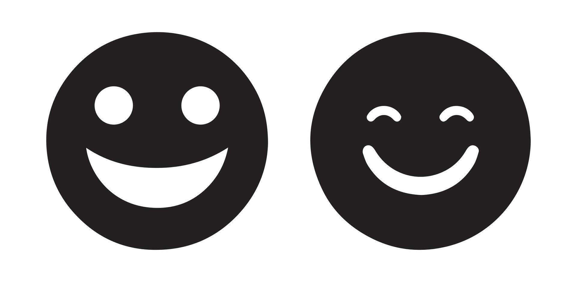 Abstract Smile Emoji Icon or Logo Design Template vector