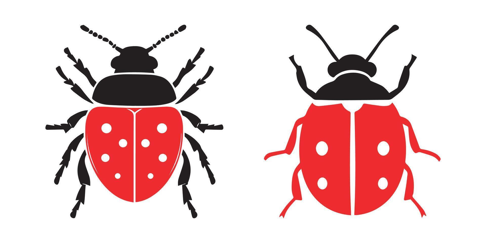Abstract Lady Bug Animal Icon or Logo Design Template vector