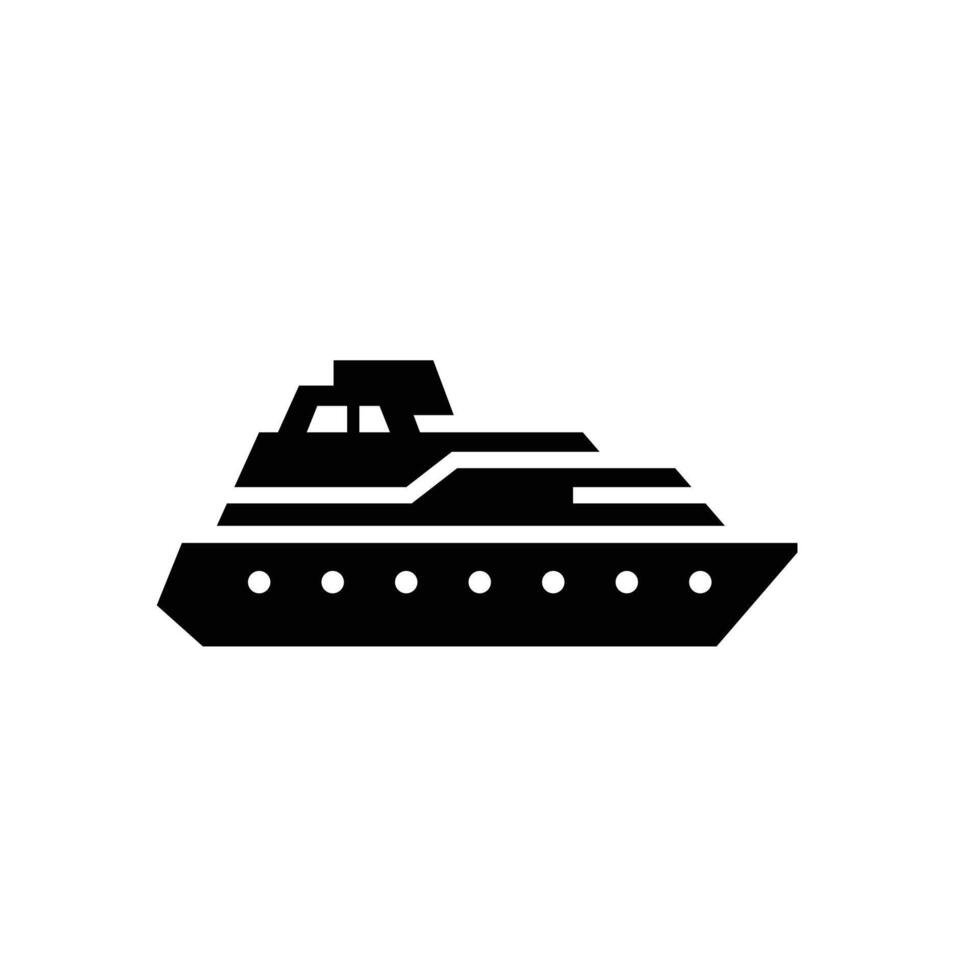 big ship yacht logo, sea transportation with minimalist style icon vector