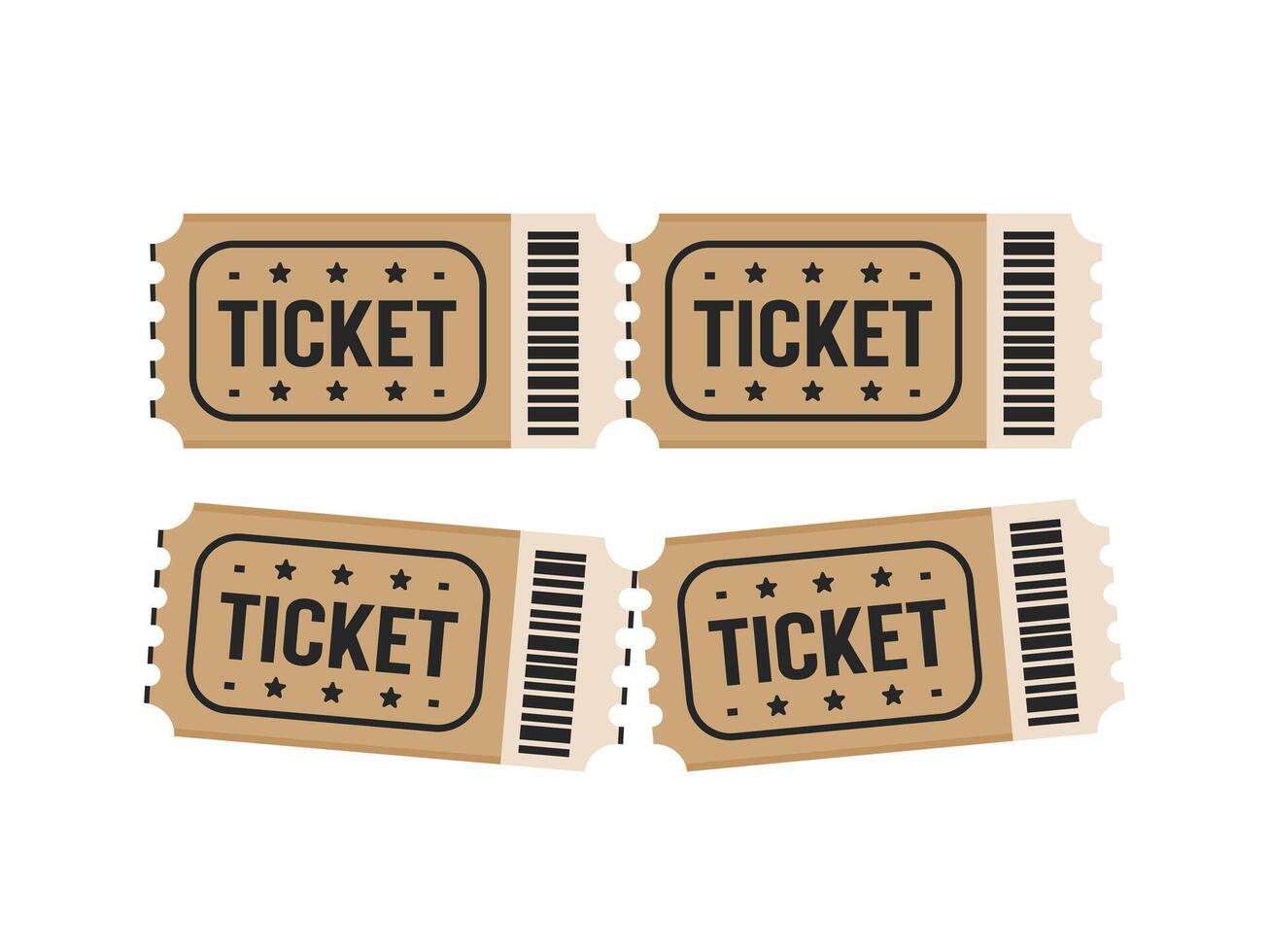 illustration of minimalist ticket icon, payment symbol or cashier icon in any event vector