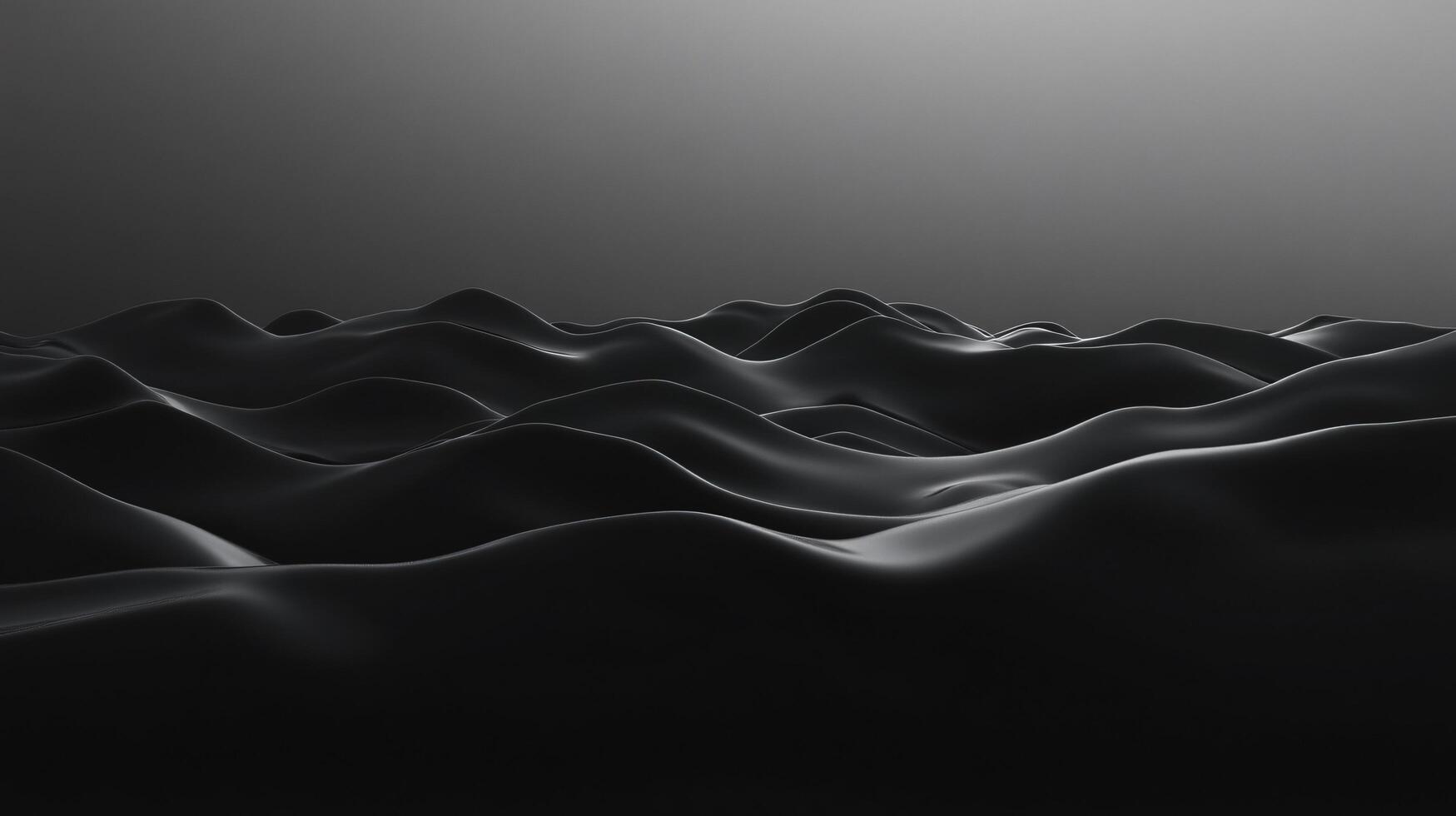 Smooth, undulating black hills form a mesmerizing pattern against a dark gray backdrop photo