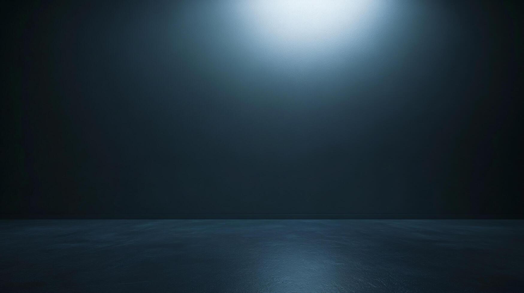 Empty dark room with polished floor and dramatic lighting creating a mysterious atmosphere, perfect for product placement or presentations photo