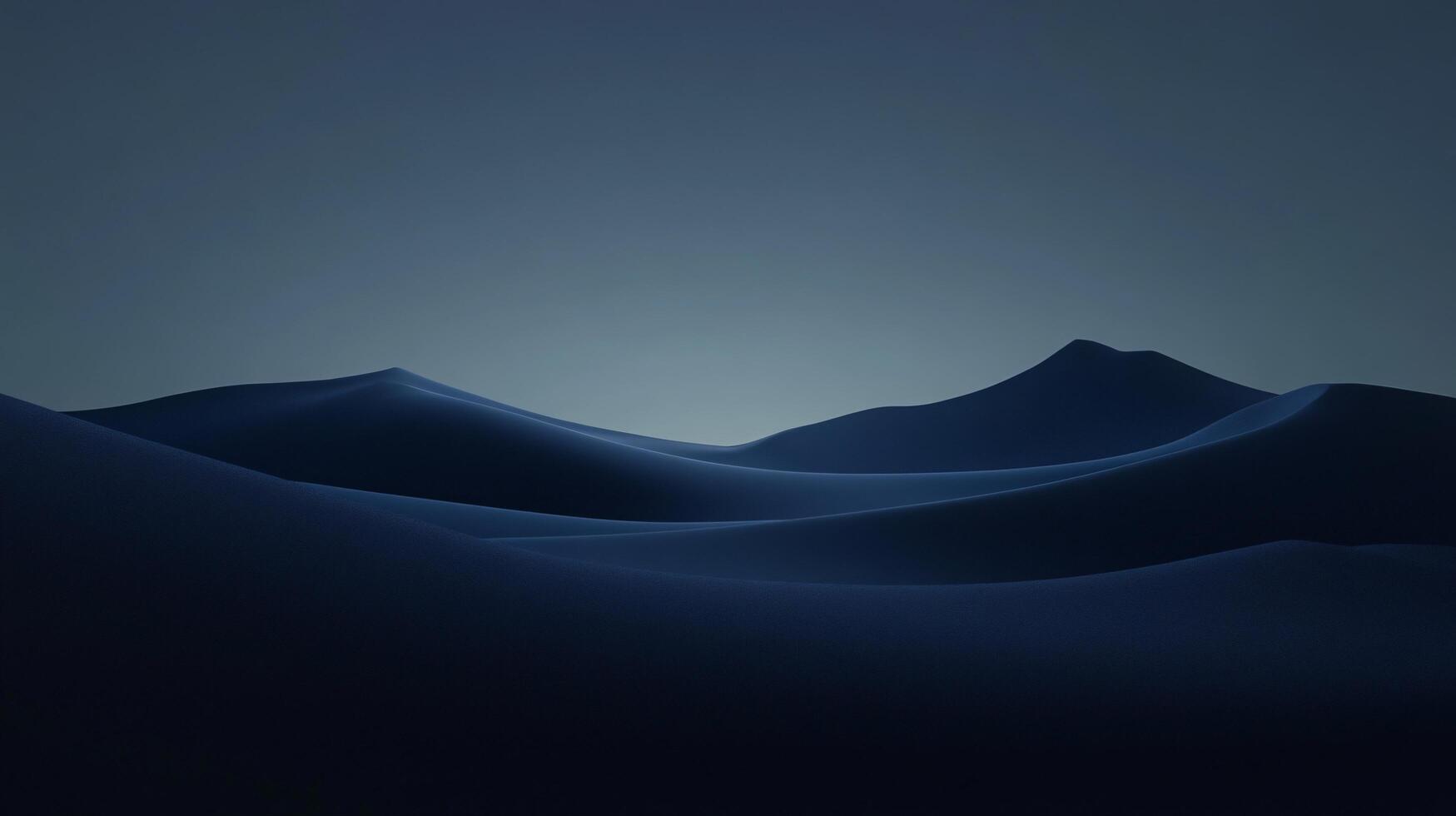 Rolling sand dunes create a mesmerizing landscape in the darkness of night, illuminated by a subtle glow photo