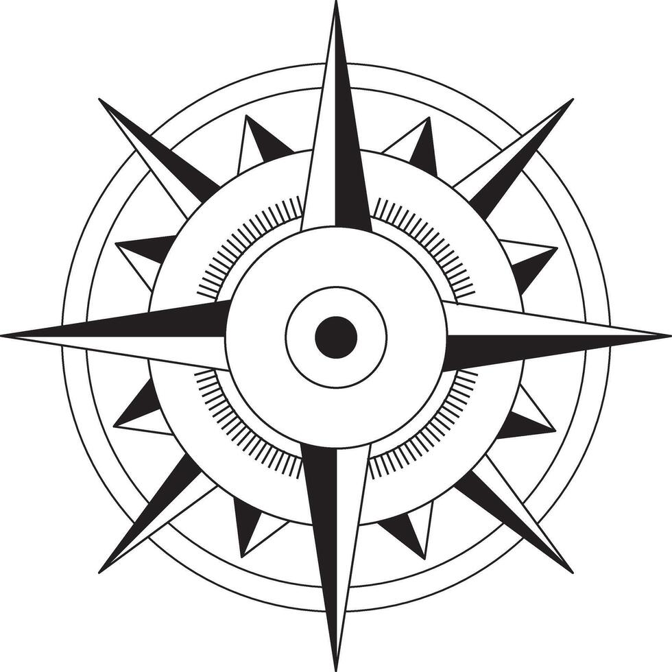 Wind Rose Compass Navigation vector