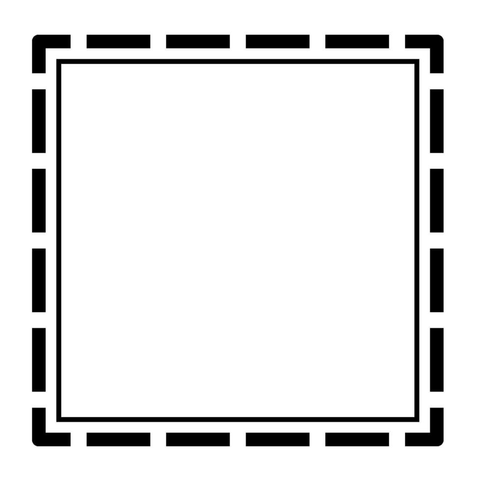 Dashed frame black vector