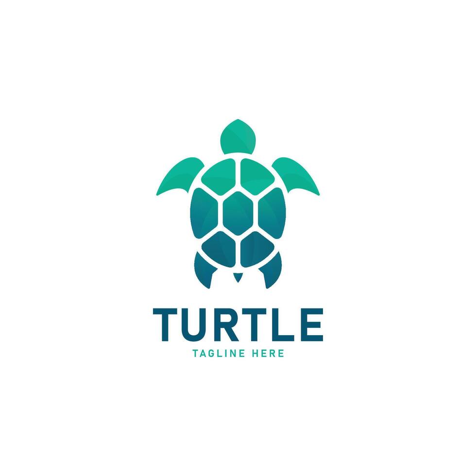 Logo Illustration Turtle Gradient Colorful Style. vector