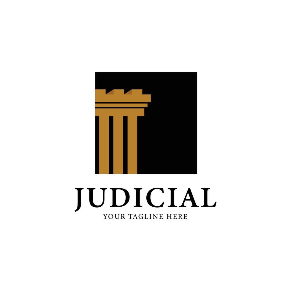 Template Logo law building and justice vector
