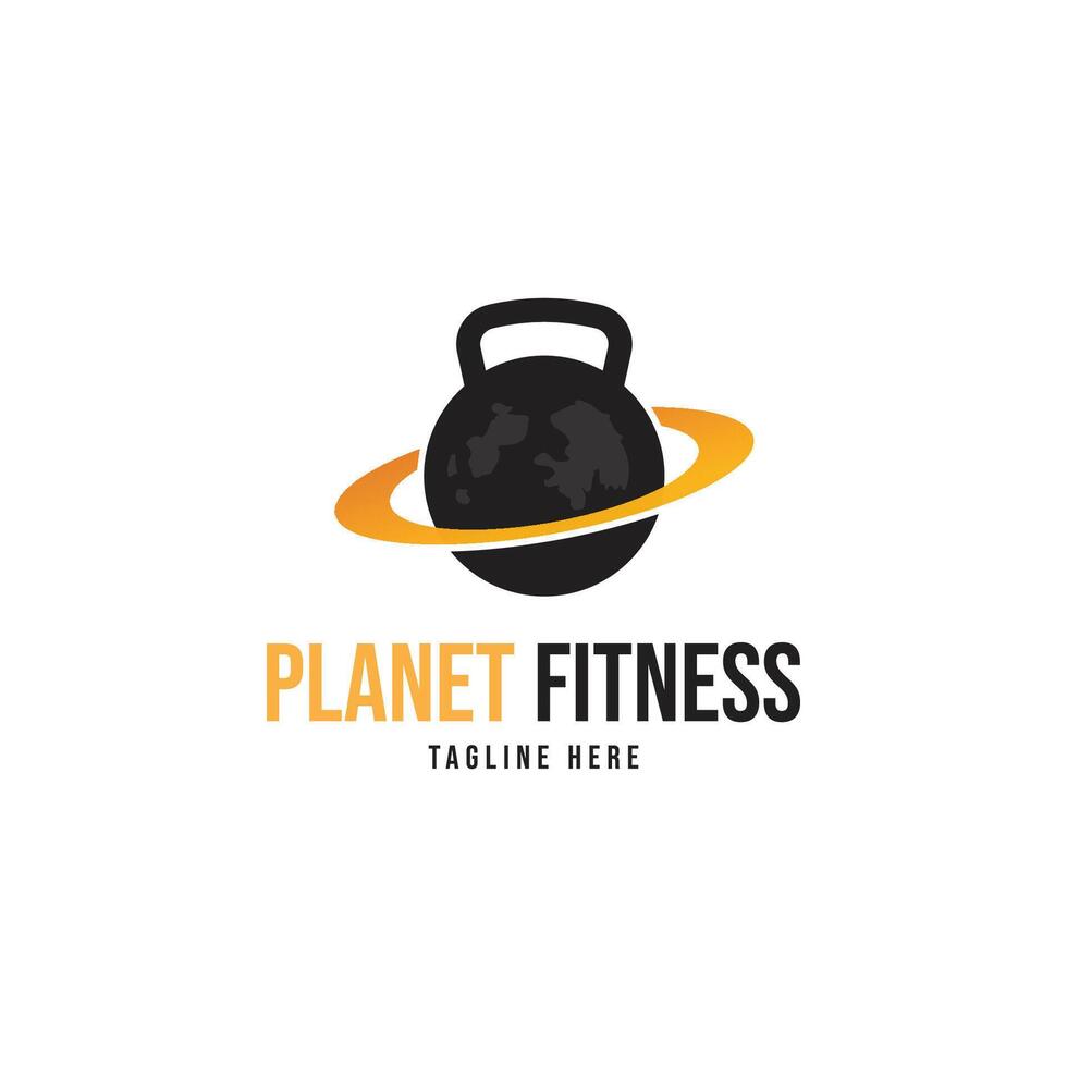 Planet fitness logo design concept vector