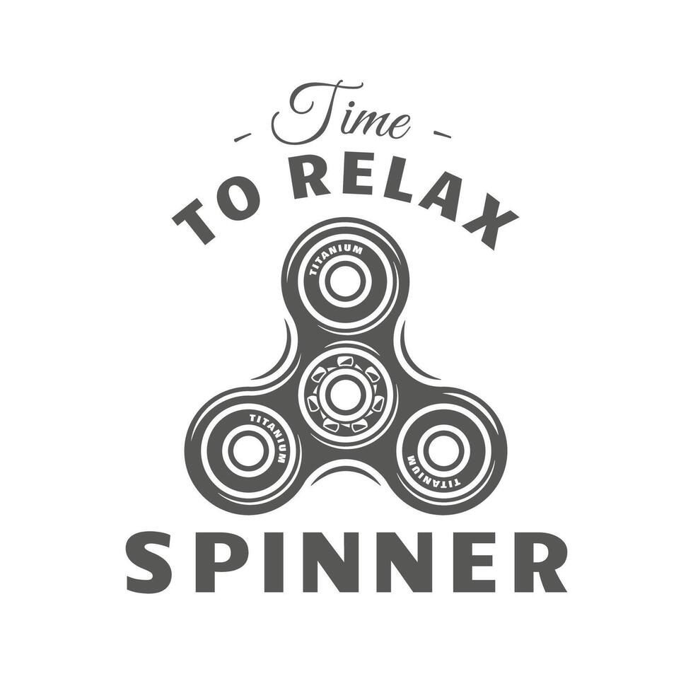 Simple spinner label isolated on white vector