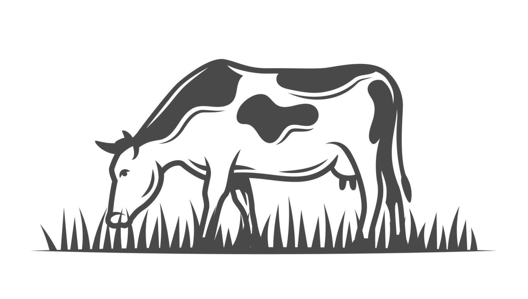 Farm cow isolated on white background vector