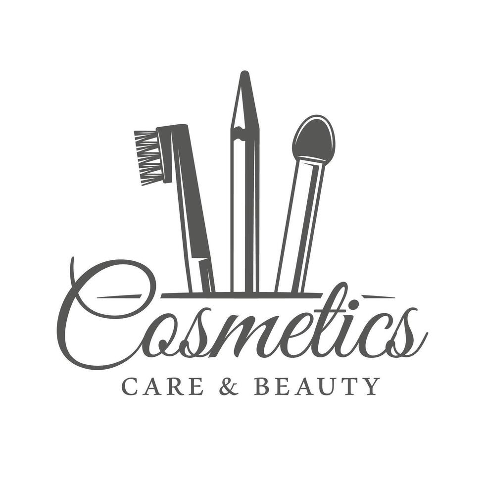 Cosmetic logo isolated on white background vector
