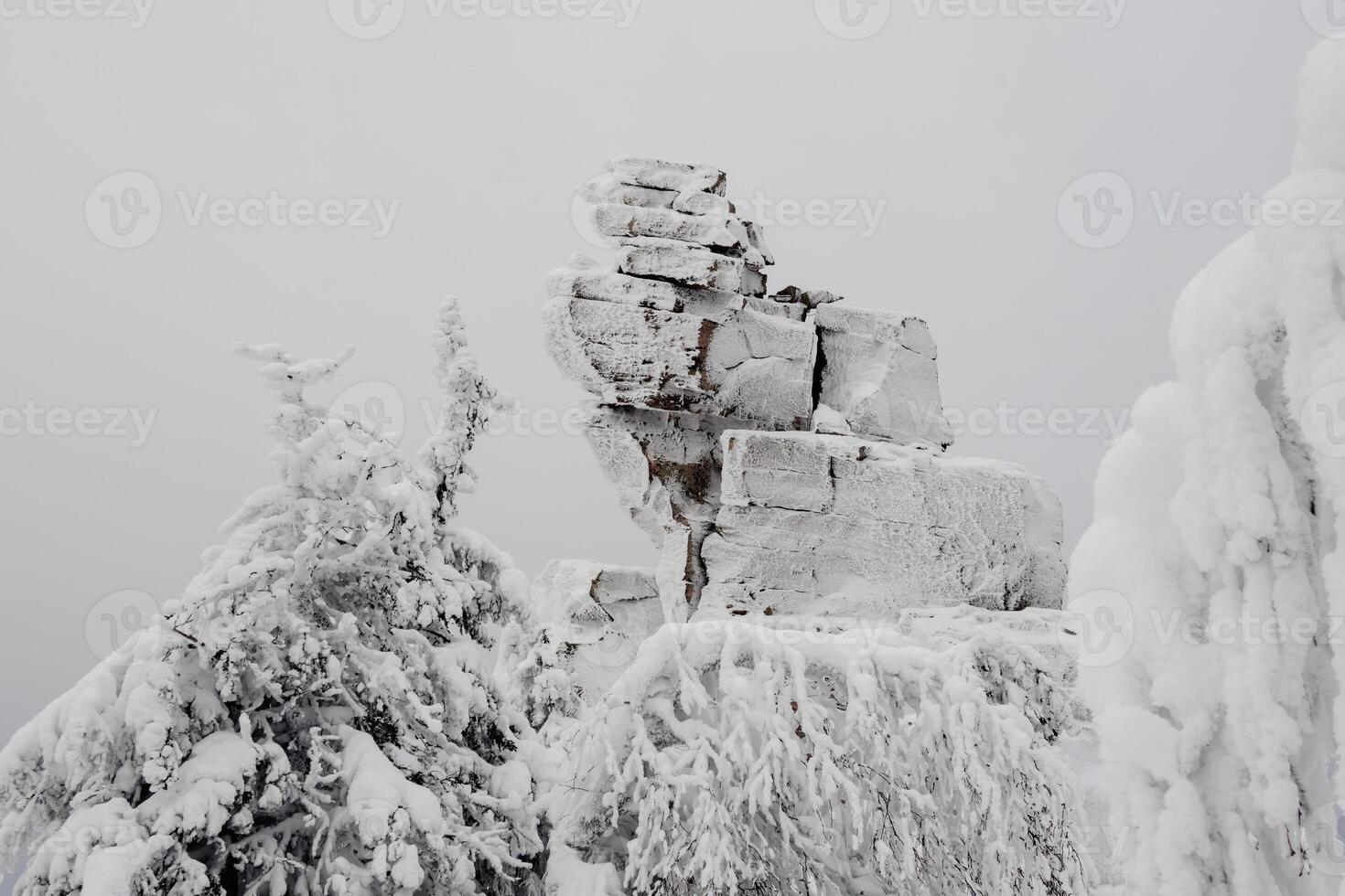 Natural stone statues, rock pillars photo