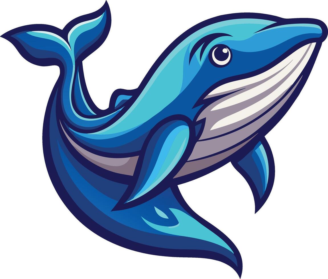 Majestic and Serene Walefish Logo Design vector