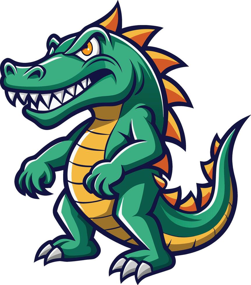 Powerful and Unique Crocodile Logo Design vector