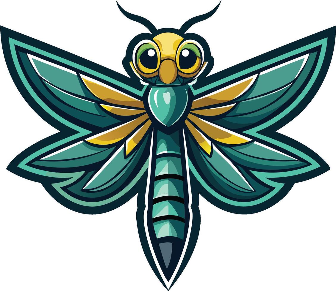 Elegant and Inspiring Dragonfly Logo Design vector