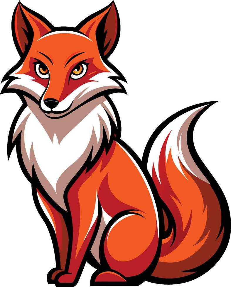 Charming and Creative Fox Illustration vector