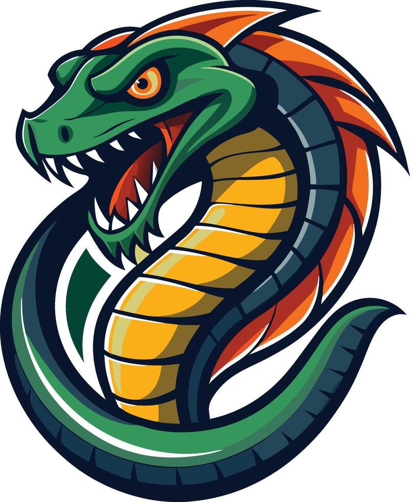 Bold and Striking Snake Logo Design vector