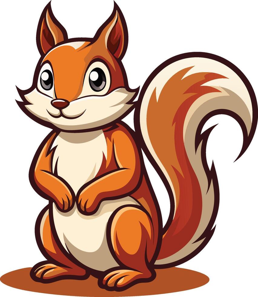 Playful and Dynamic Squirrel Logo Design vector