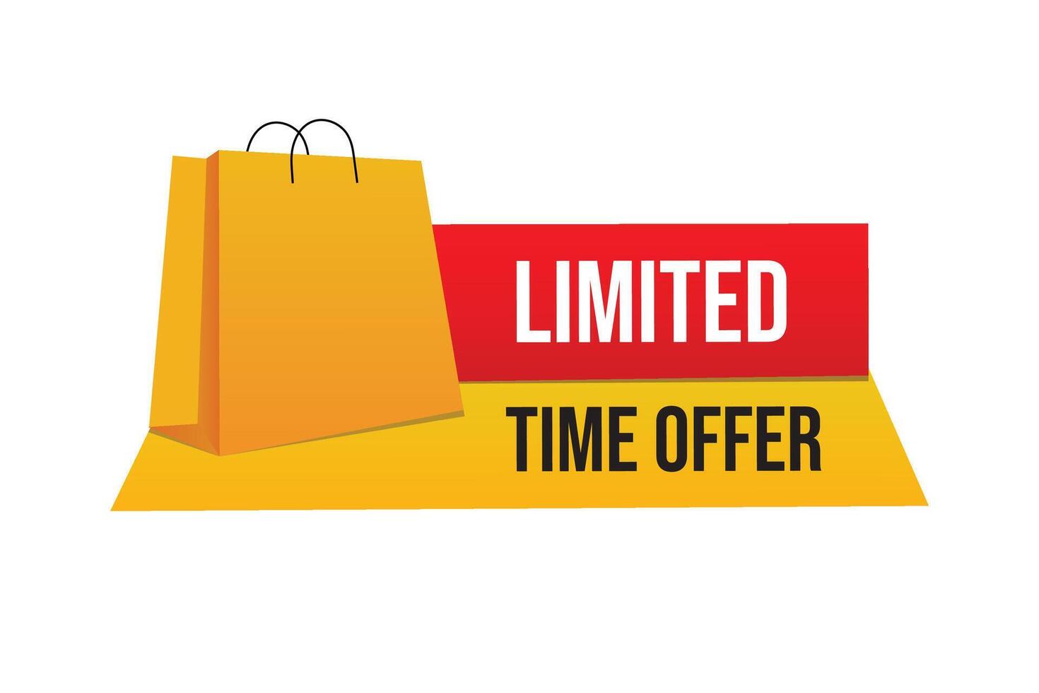 limited time offer Banner on White Background vector