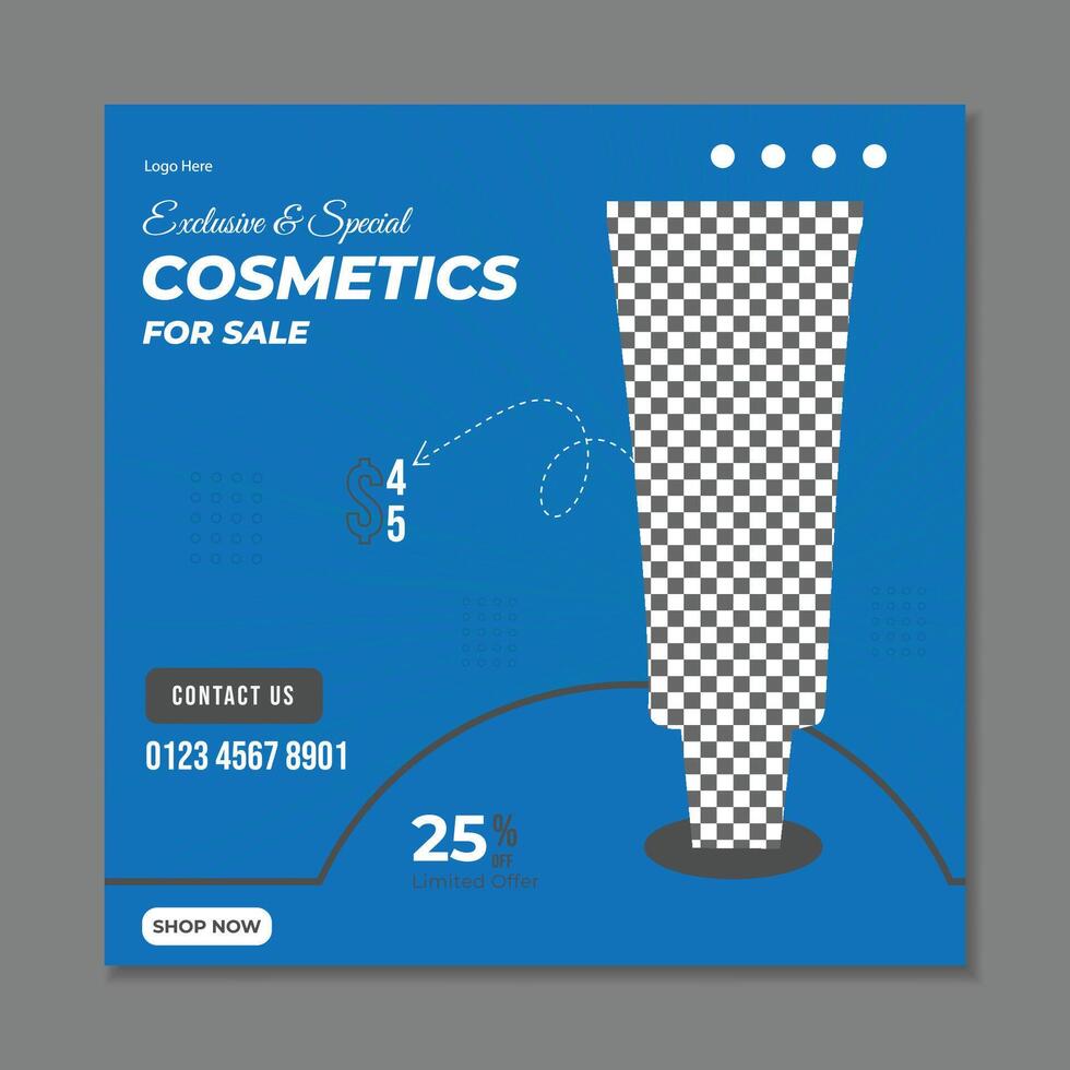 Sale products social media post design template vector
