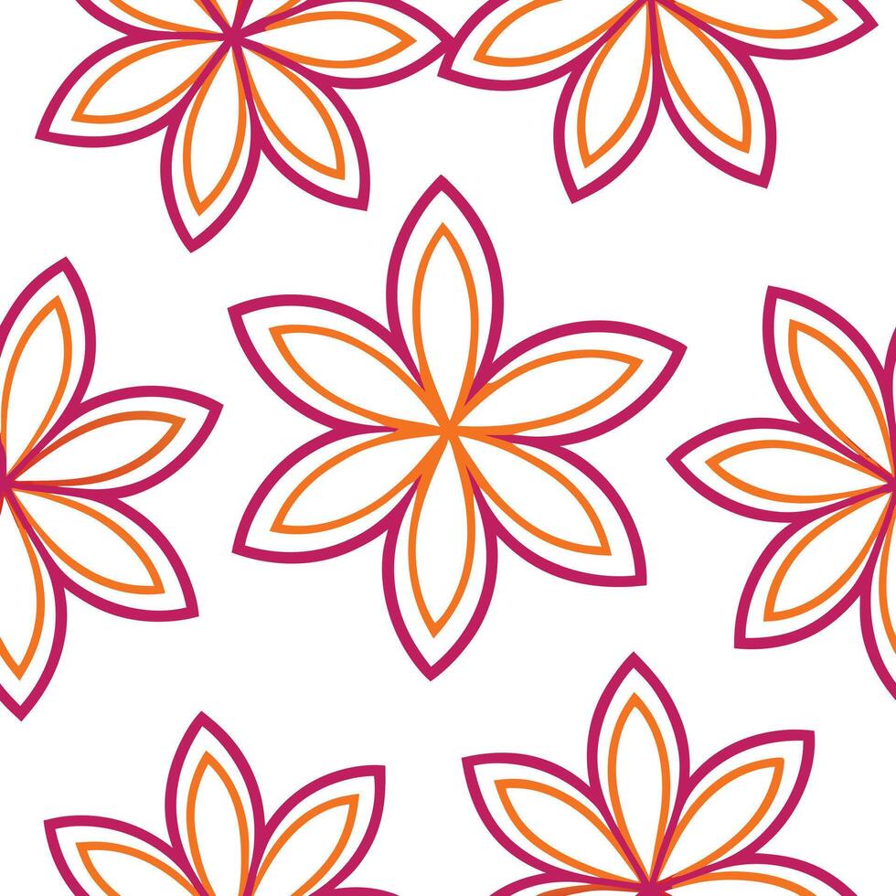 Elegant Orange and Pink Floral Pattern Design Background vector