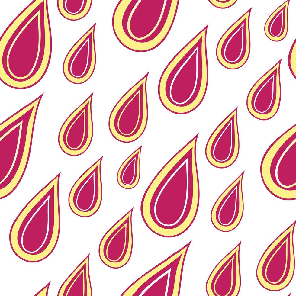 Abstract Pink Yellow Teardrop Rain Pattern Design Background vector