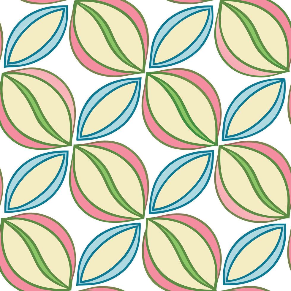 Abstract Seamless Pattern Pastel Floral Leaf Design vector