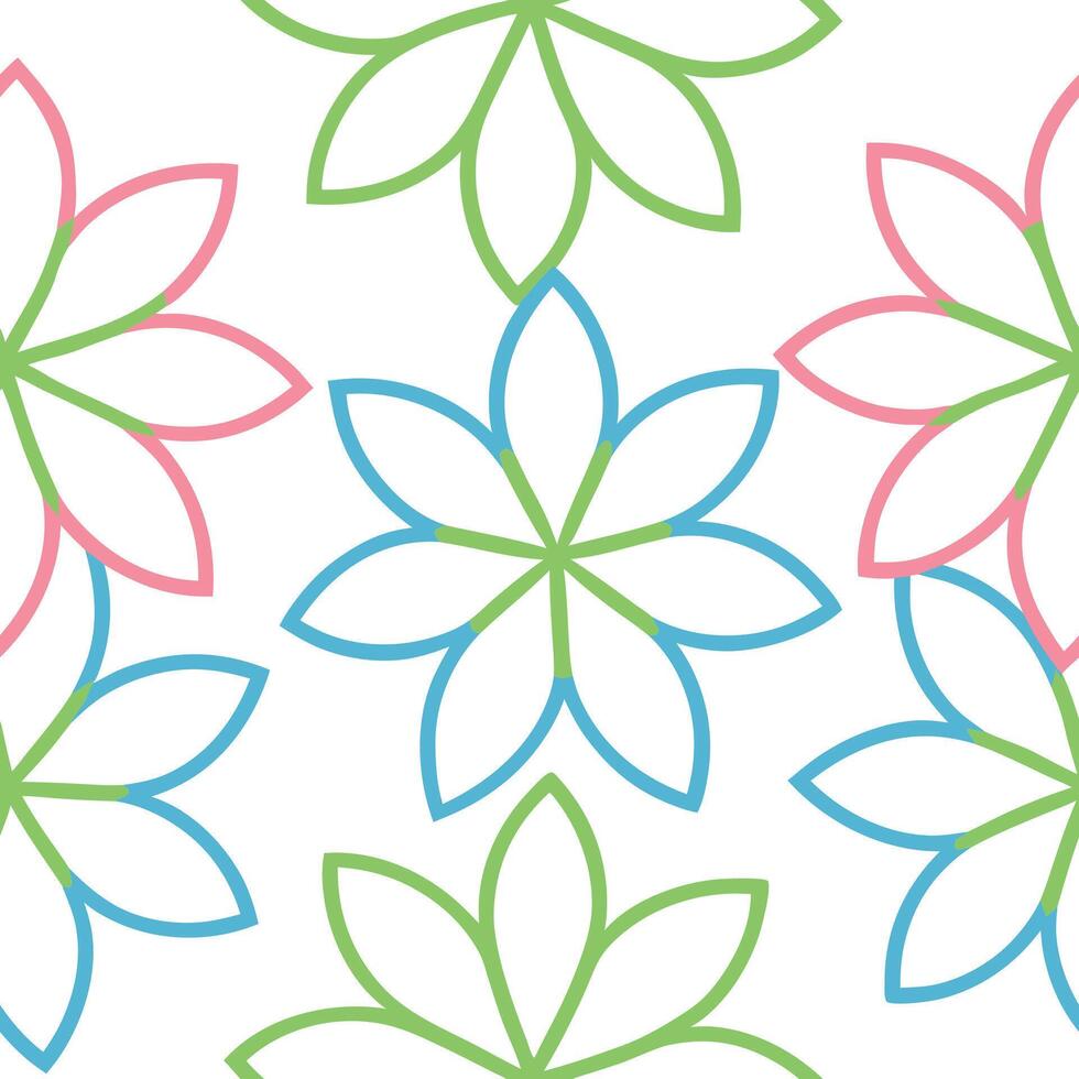 Colorful Floral Pattern Design Seamless Repeat Texture vector