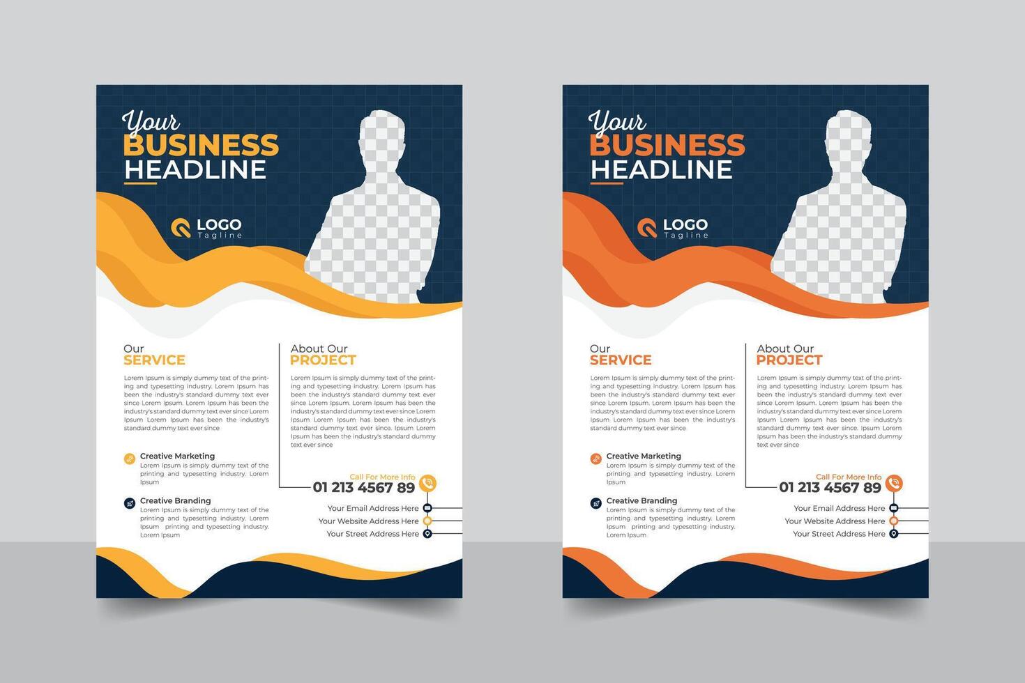 Agency poster design abstract style business proposal or modern flyer design template vector