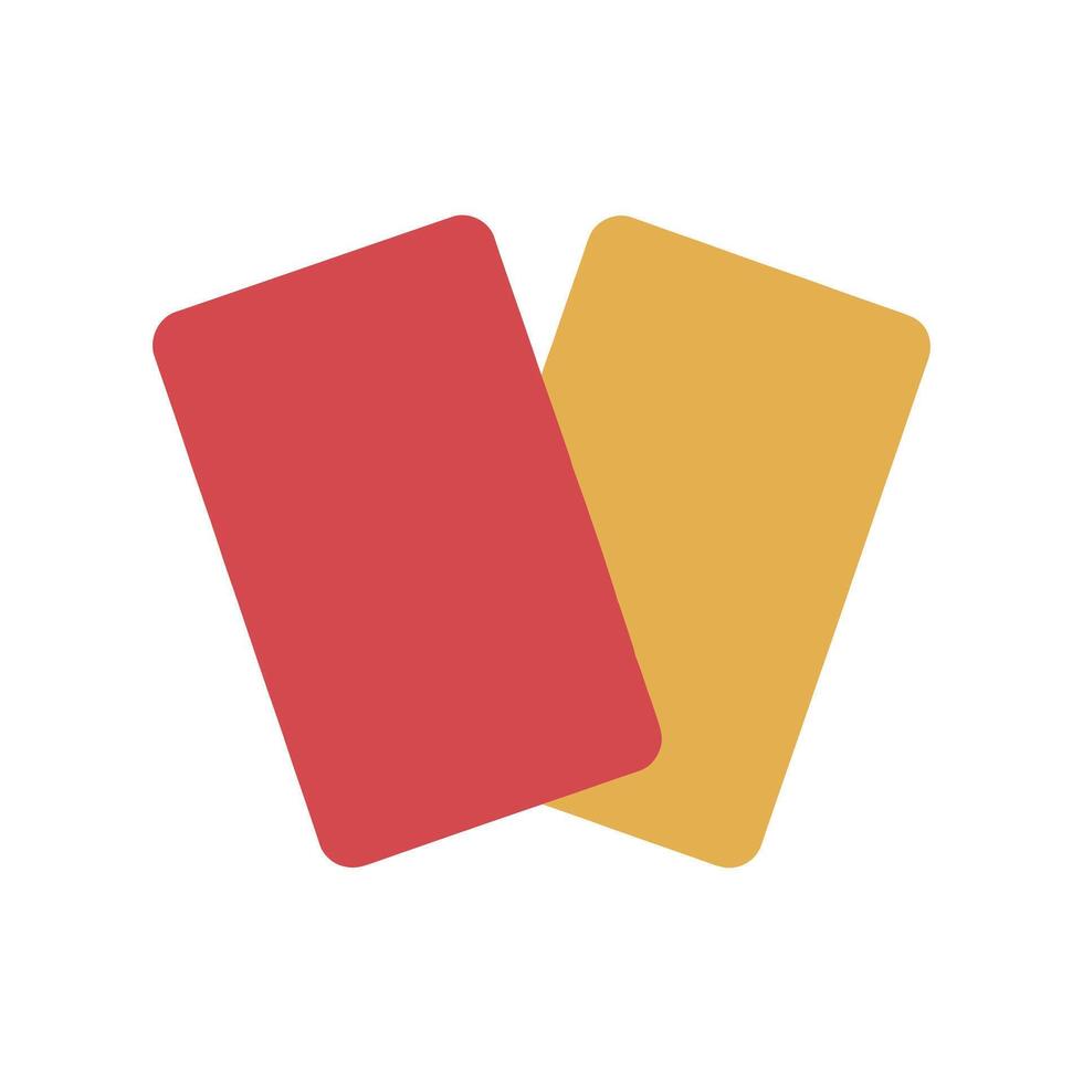 A flat illustration of Soccer cards, red and yellow card isolated for web design and app icons vector