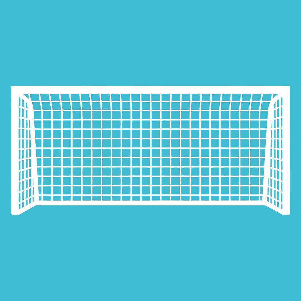 A flat illustration of soccer goalkeeper bar drawing isolated vector