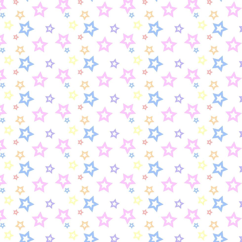 Soft Pastel Background with Multicolored Star Pattern vector