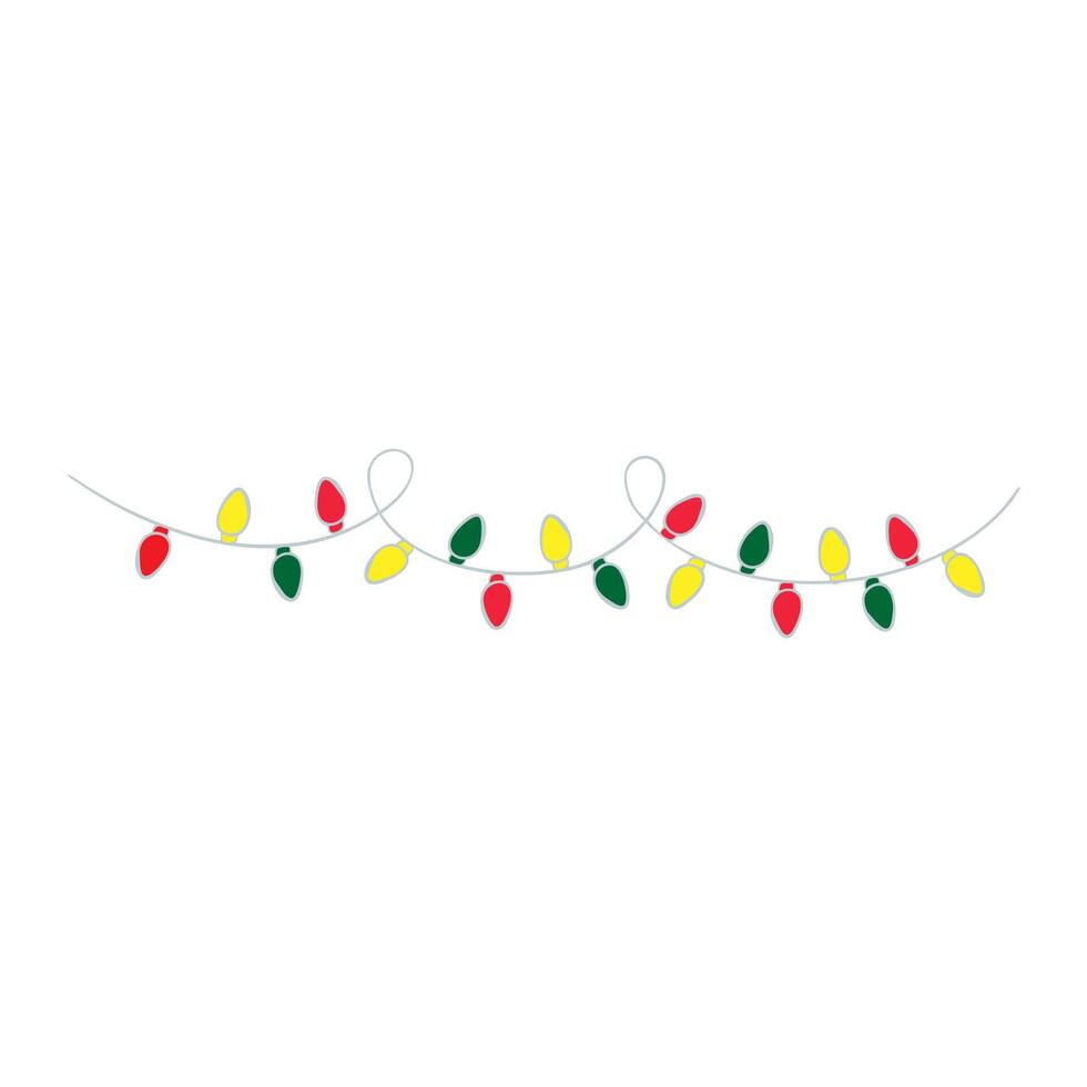 String Of Colorful Christmas Lights Illustration vector