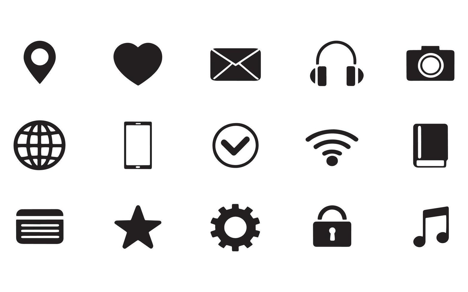 Professional Contact and Internet Icon Set - High-Quality Designs vector