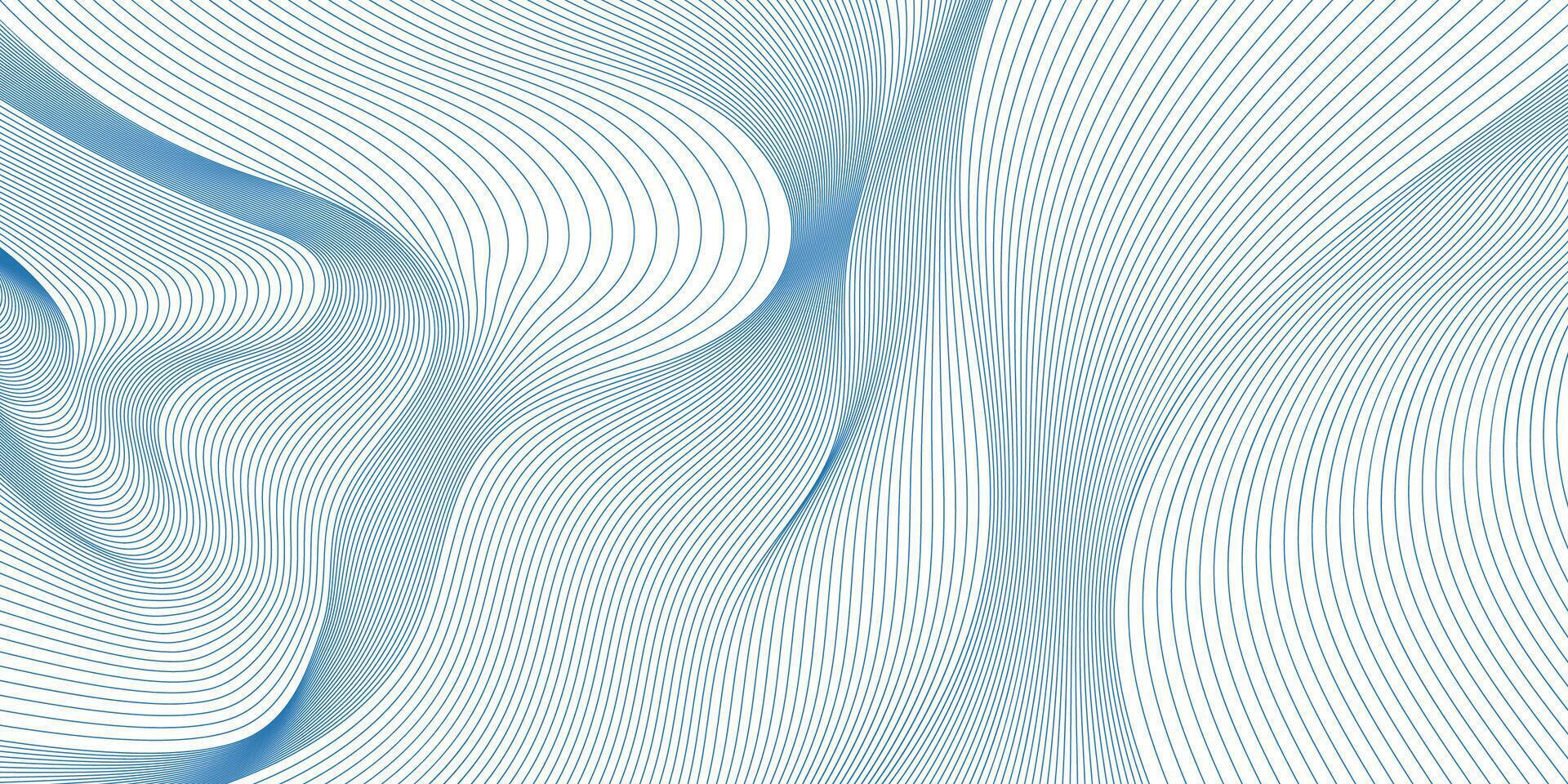 Abstract curve lines shape decorative white background, dynamic blend banner vector