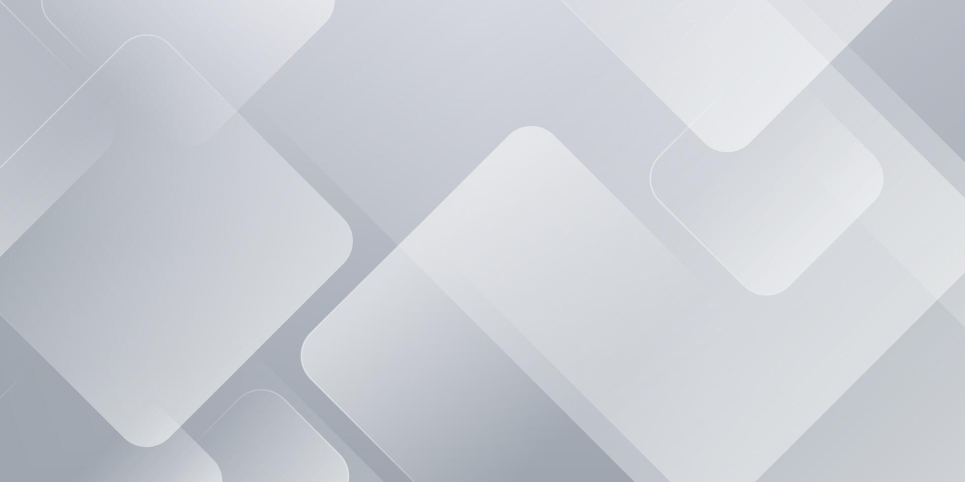 Elegant white gray background, minimal banner with rectangle pattern vector