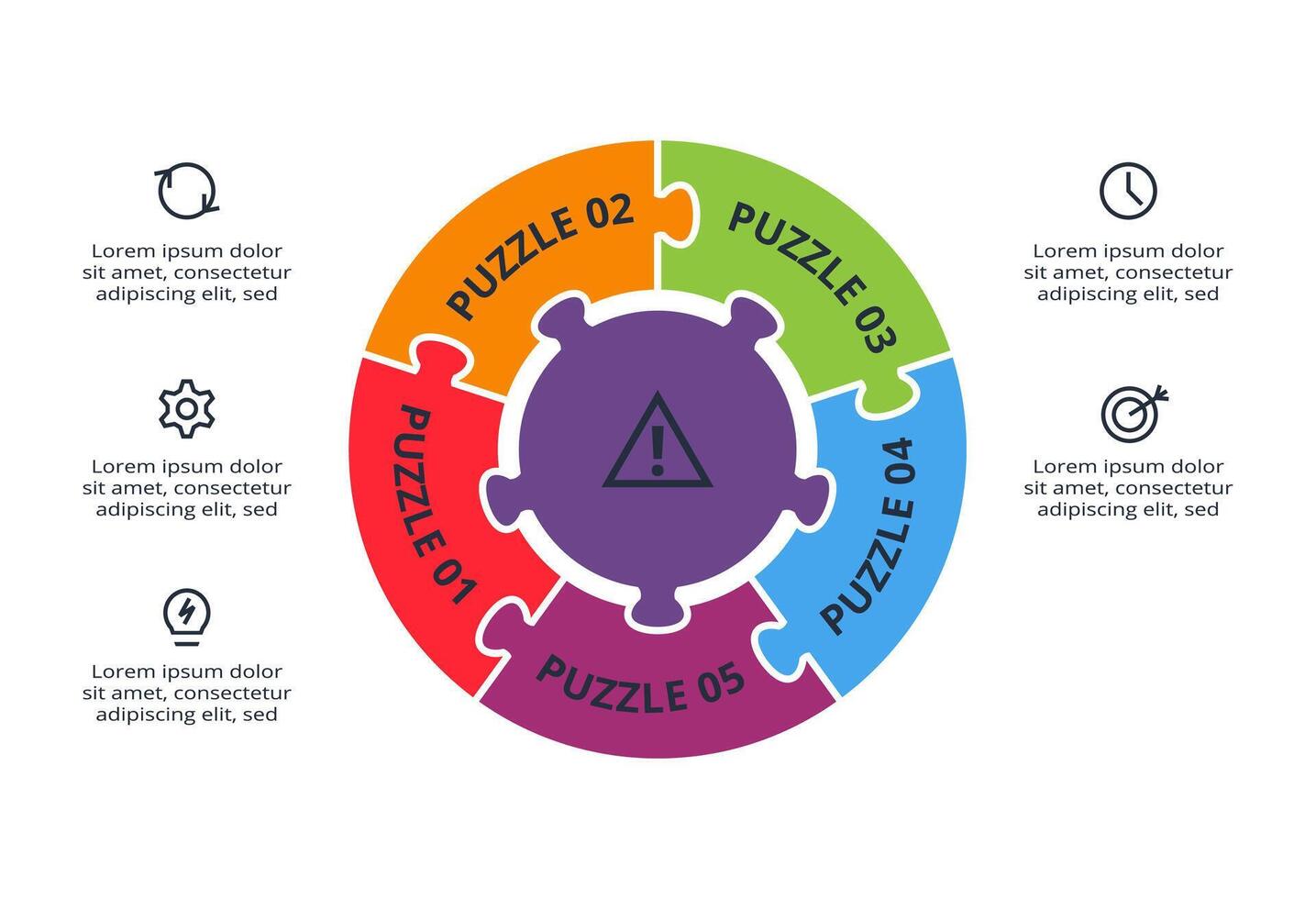 Infographic with 4 elements presentations, illustration vector