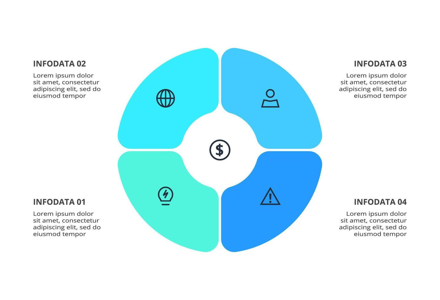 Creative concept for infographic with 4 steps, parts or processes. vector