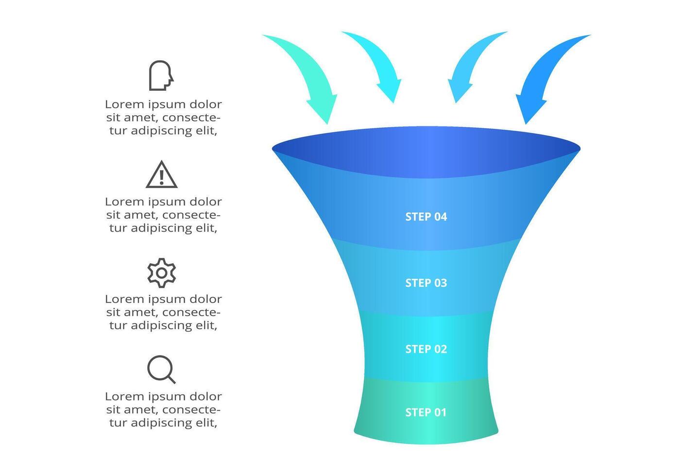 Creative concept for infographic with 4 steps, options, parts or processes. visualization. vector
