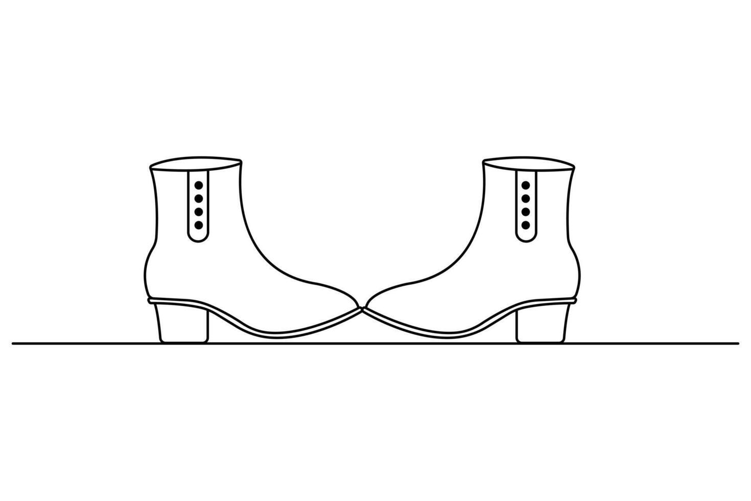 Shoe continuous one line icon design with editable Stroke. vector