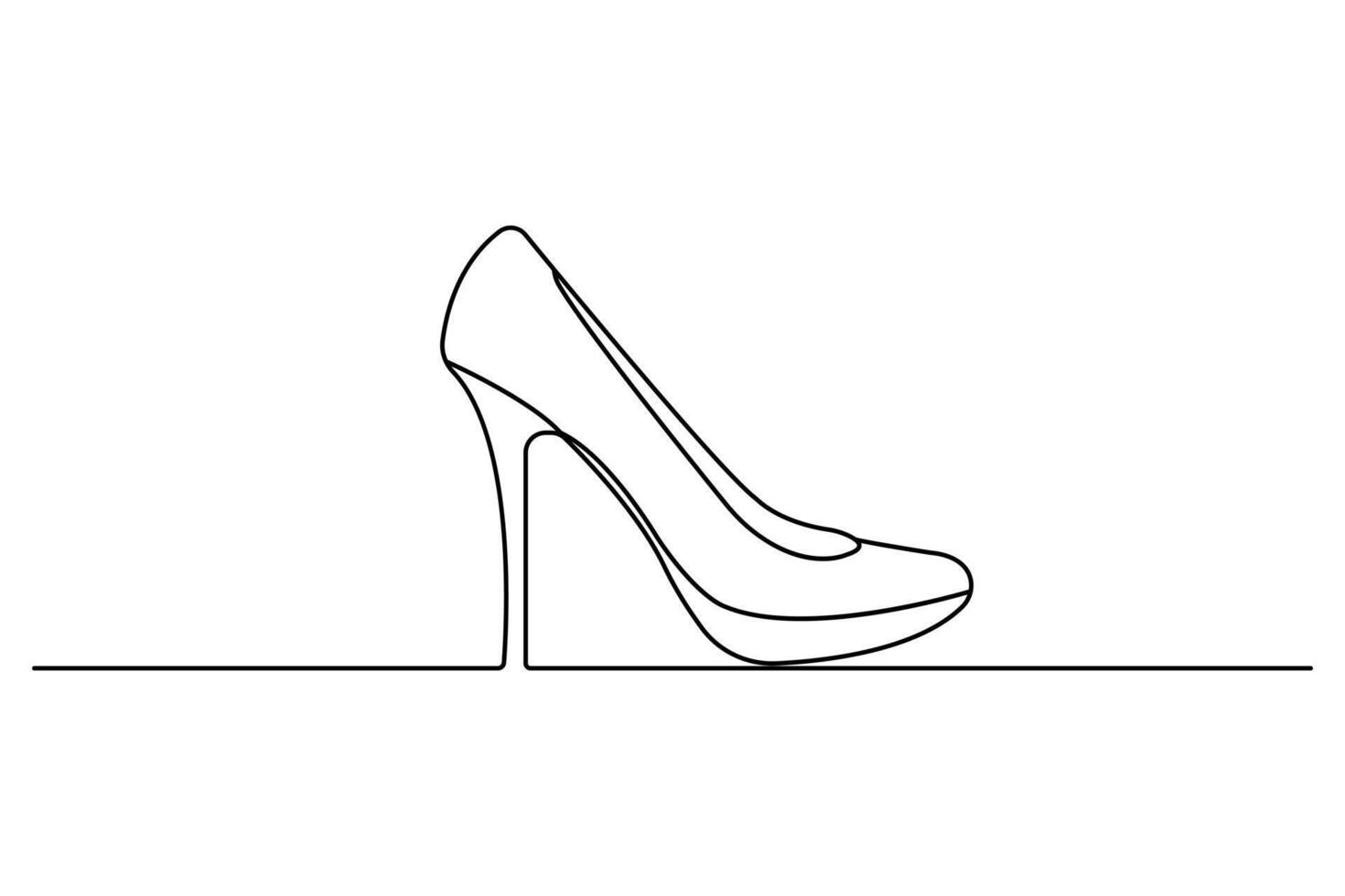 Shoes continuous one line drawing of hand drawn symbol illustration. vector