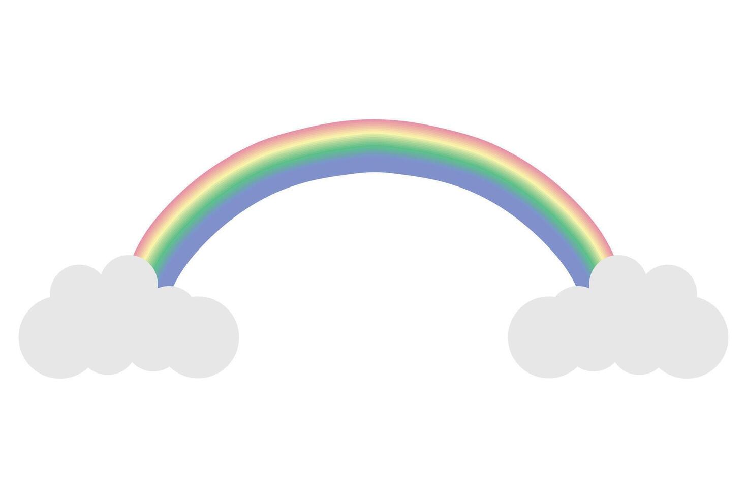 arcoiris or seven color rainbow shining brightly illustration vector