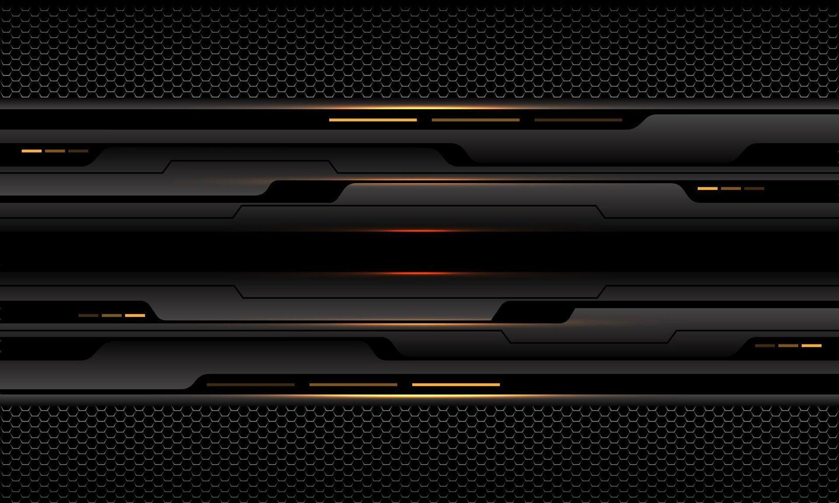 Abstract silver black cyber technology futuristic style geometric creative design modern background vector