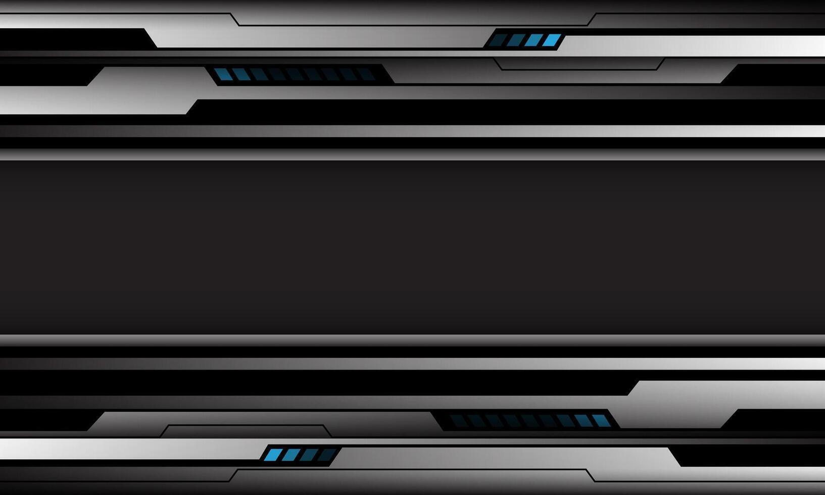 Abstract silver black cyber blue power technology futuristic style geometric creative design modern background vector