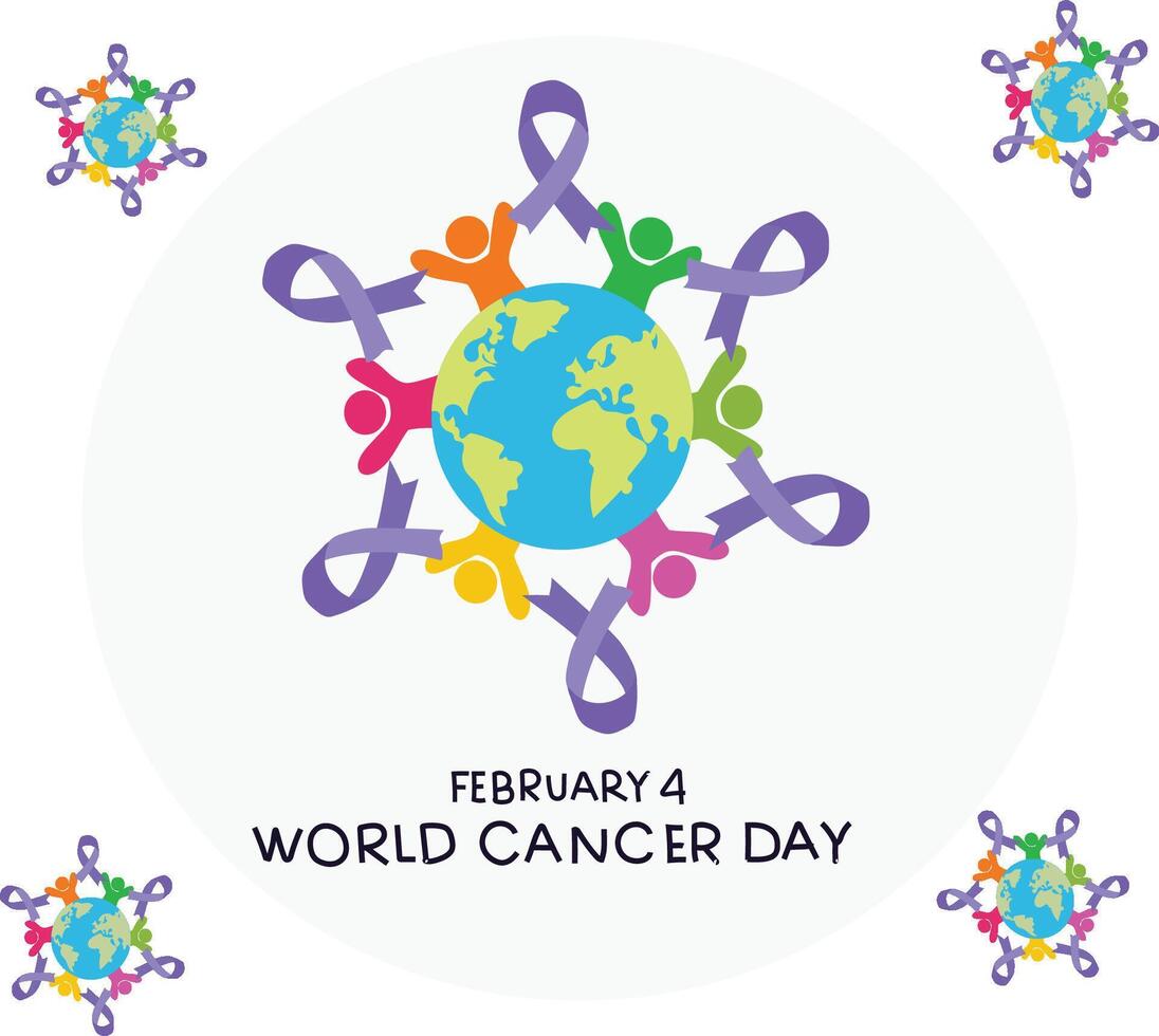 world cancer day vector