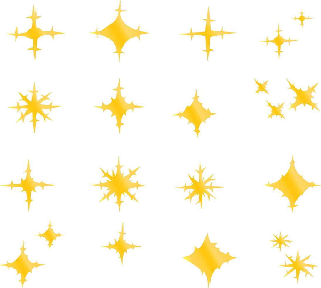 sparkling stars sets vector