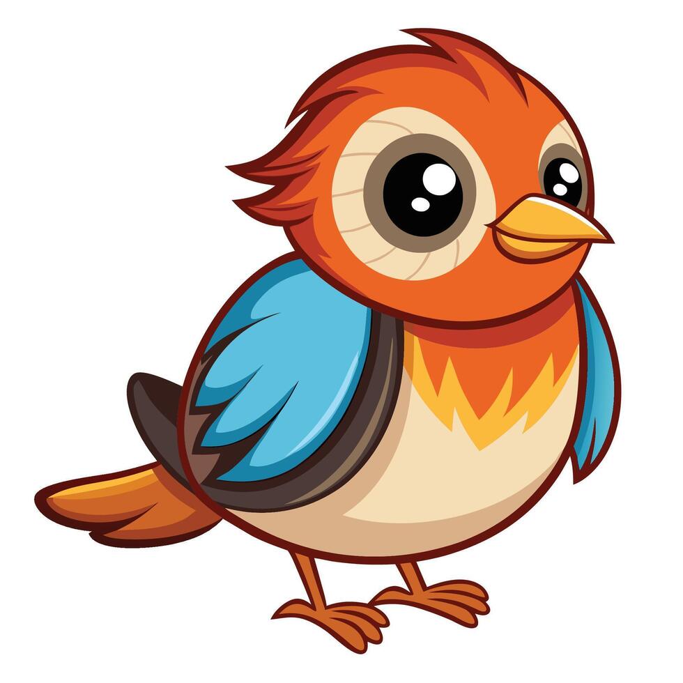 Vibrant Bird Cartoon Graphics vector