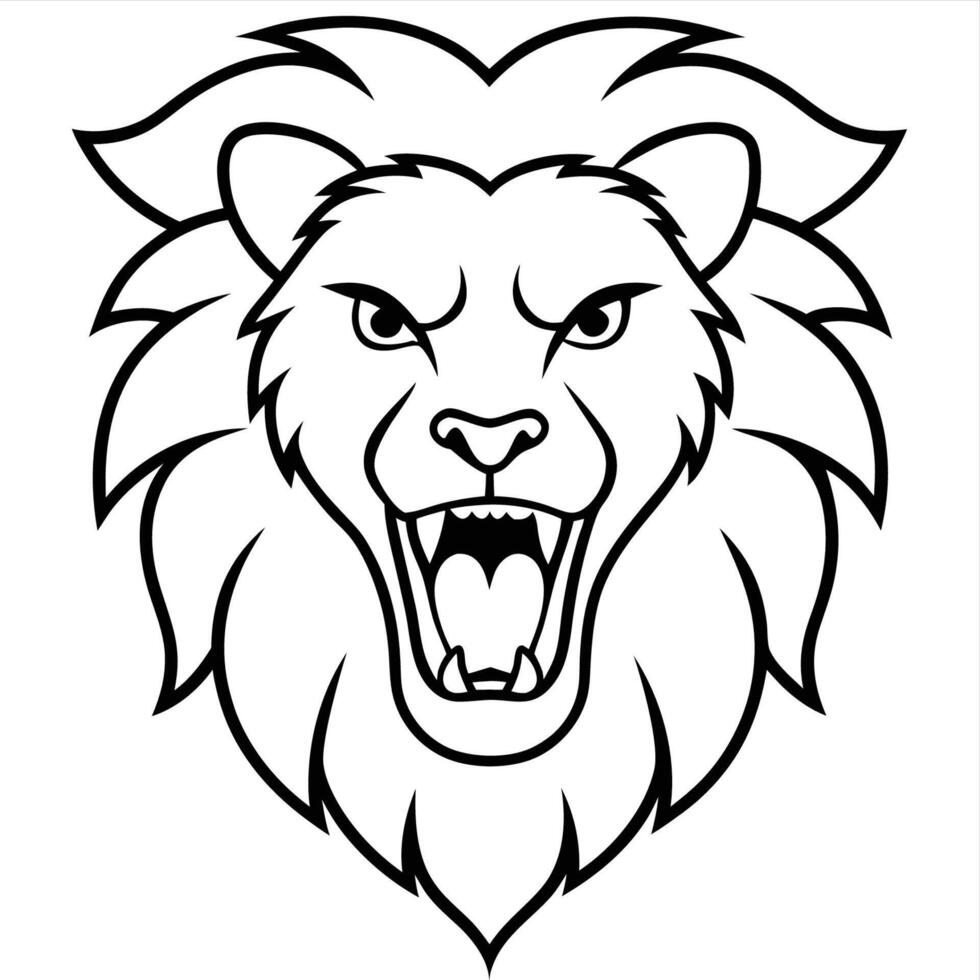 Magnificent Mane Lion Mascot Design vector